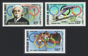 Djibouti Olympic Games Calgary and Seoul 1988 3v 1987 MNH SG#1006-1008