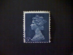 Great Britain, Scott #MH8, used(o), 1969, Machin: Queen Elizabeth II, 5d