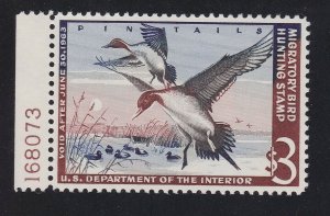 US RW29 $3 Duck Hunting Mint Plate #168073 Single XF OG NH SCV $110