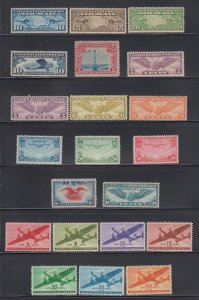 US, C7-C9, C10, C11, C12, C16-17,C19,C20,C21,C22,C23,C24, C25-C31,MNH,VF,AIRMAIL