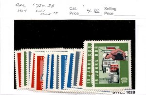 Germany - DDR, Postage Stamp, #724-738 Mint NH, 1964 Industry (AB)