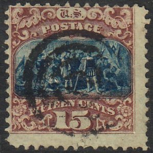 U.S. 119 (SCV$190.00) Fine, black target cancel, 1869