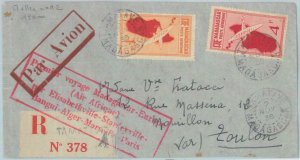 81144 - POSTAL HISTORY - FIRST Flight COVER: Madagascar / Europe 1936 Muller 92