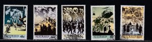 Australia # 1174-1178, Scenes from World War II, Used, 1/2 Cat.