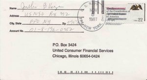 United States Fleet Post Office 22c Bicentennial of the Constitution 1987 U.S...