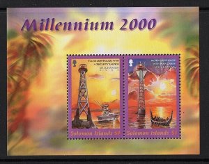 Thematic stamps SOLOMON IS 2000 LIGHTHOUSES MS963 mint