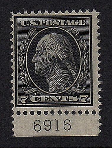 1914 Sc 407 MLH plate number single, Hebert CV $180