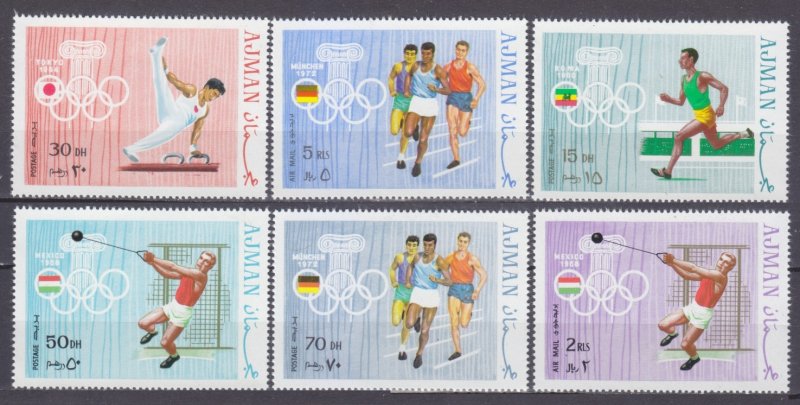 1970 Ajman 570-575 1972 Olympic Games in Munich 14,00 €