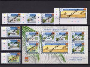 Kiribati 2003 Sc#835/841a Christmas-Churches Set(7)+1SS SPECIMEN MNH