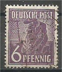 GERMANY, 1947, used 6ph, Planting Olive. Scott 558