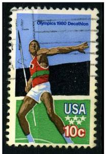 USA 1979 - Scott 1790 used - 10c, Winter Olympic, Javelin 