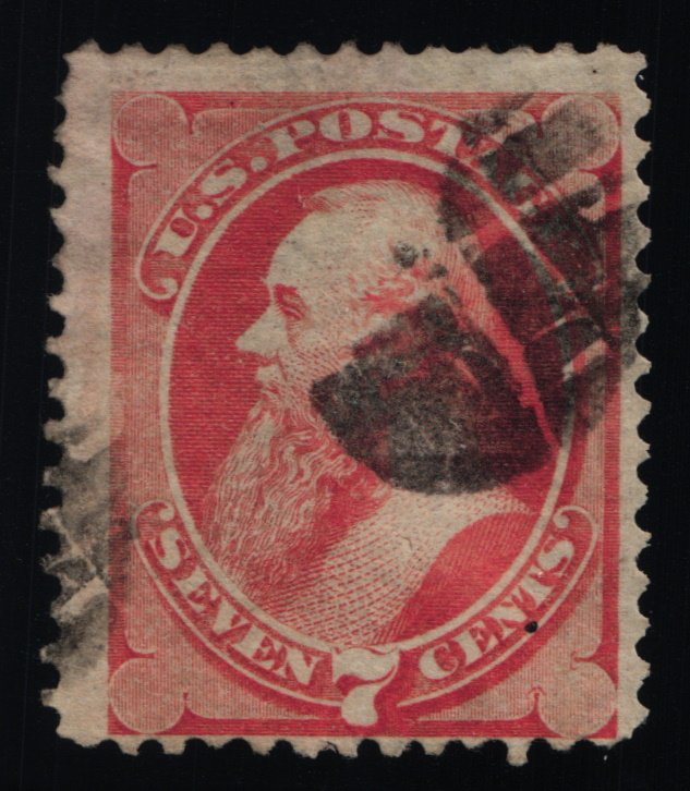 Scott #160 - F/VF - 7c Orange Vermilion - Stanton - Used - 1873