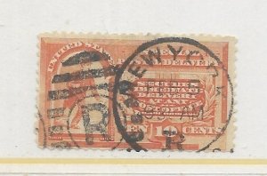 U.S. #E3 The 1893 10 Cent Special Delivery F-VF Centering Used C.V. $50.00