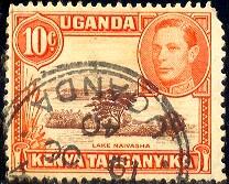 Lake Naivasha, Kenya, Uganda & Tanzania stamp SC#69 used