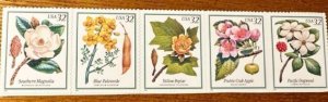 US # 3197a Flowering Trees Strip of 5 1998 32c Mint NH