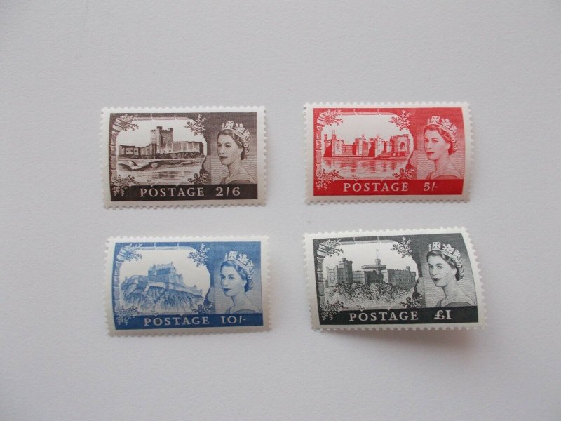 1958 1st De La Rue High Values SG 536a-539a 2/6 to £1 Superb L/M/M Set Cat £600