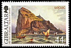 Gibraltar 1207, MNH, Old View of Rock of Gibraltar