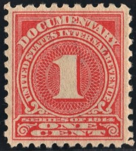 R207 1¢ Documentary Stamp (1914) Used