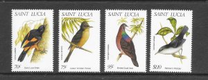 BIRDS - ST LUCIA #1087-90  MNH