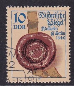 German Democratic Republic DDR  #2423 cancelled 1984  historic seals 10pf