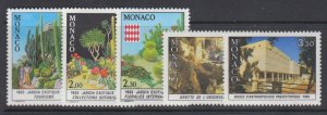 Monaco, Scott 1361-1365 (Yvert 1360-1364), MNH