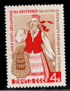 Russia Scott 3606 MNH** Estonia Festival stamp