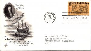 FDC 1970 SC #1407 Artcraft Cachet - Charleston, SC - Single - J1891