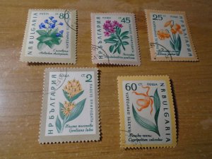 Bulgaria  #  1107-11  used  Flowers