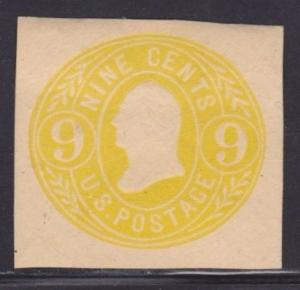 U66 VF unused cut square nice color cv $ 425 ! see pic !