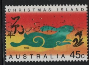 Christmas Island 1999 used Sc 416 45c Facing right Year of the Rabbit