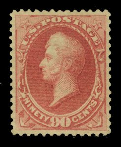 US 1873 Commodore PERRY  90c rose carmine Scott # 166 mint MH XF-Sup stamp