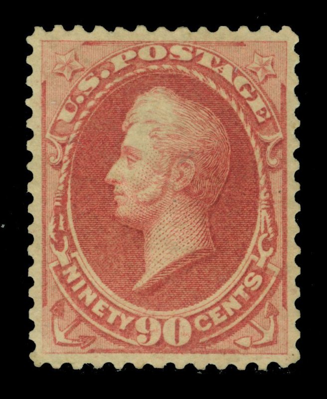US 1873 Commodore PERRY  90c rose carmine Scott # 166 mint MH XF-Sup stamp