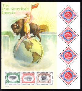 2001 Pan American Expo Invert Stamp Cent 3505 Sheet MNH