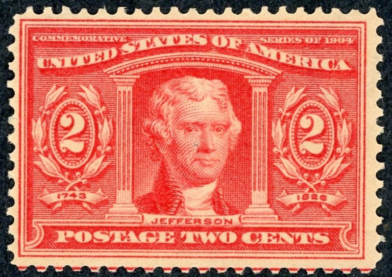 #324 – 1904 2c Thomas Jefferson. MLH.