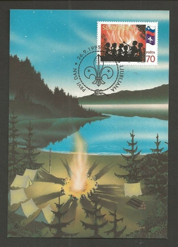 1995 Scouts Slovenia maximum card FDC