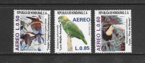 BIRDS - HONDURAS #C758-60  MNH