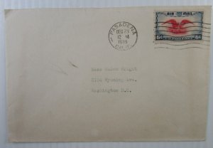 USA 1939 cover Pasadena - Washington to astronomer/author Helen Wright Athenaeum