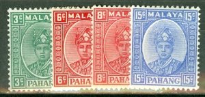 AB: Malaya Pahang 30A, 33, 34A, 36A mint CV $39