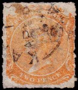 South Australia Scott 55 (1869) Used G-F, CV $200.00 M