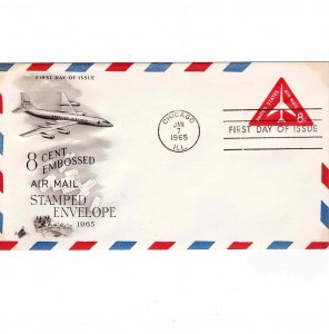 USA 1965 Sc UC37 FDC Airmail Stationery First Day Cover Artcraft Cachet