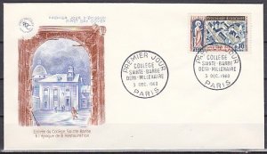 France, Scott cat. 983. St. Barbara School, Paris. First day cover. ^