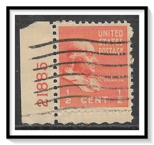 Antarctica Noordoosten instinct US #803 Ben Franklin Plate # Single Used | United States, General Issue  Stamp / HipStamp