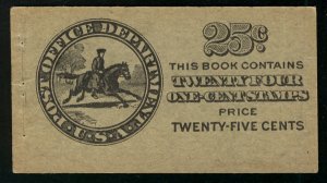 US #332a BK24 type fresh booklet cover, VF seldom seen so fresh, no stamps, i...