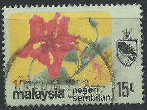 Negri Sembilan 1979 - 15c Hibiscus - SG107 used