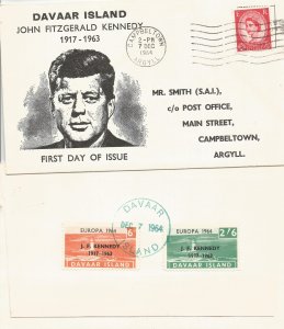 Kennedy Davaar FDC 2 covers- front & Back #1