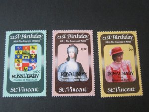 St Vincent 1982 Sc 652-54 set MNH