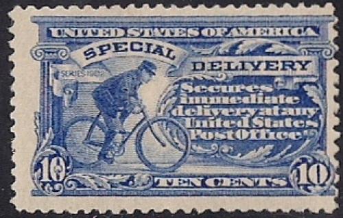 E8 10 cent Messenger, Ultramarine Stamp mint OG NH F