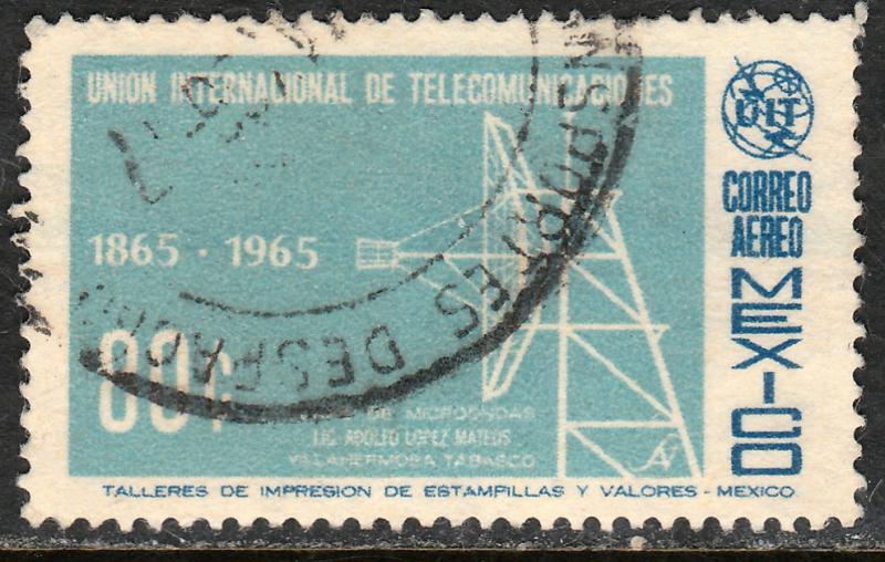 MEXICO C303, Centenary of the I. T. U., USED. F-VF. (1213)