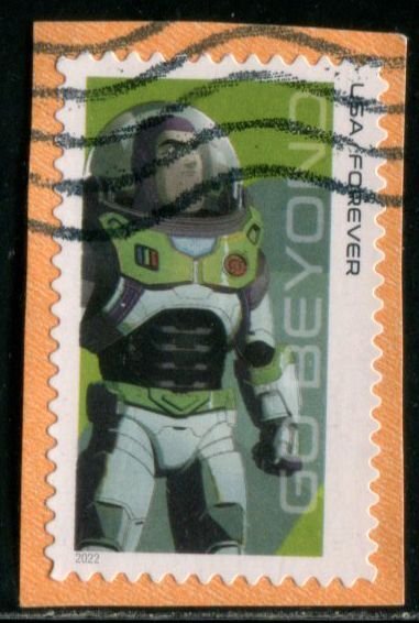 5712 US (60c) Buzz Lightyear - standing feet not visible SA, used on paper