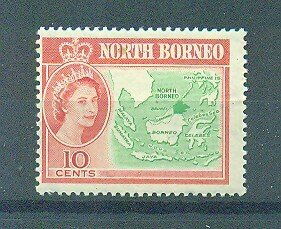 North Borneo sc# 284 mh cat value $1.25